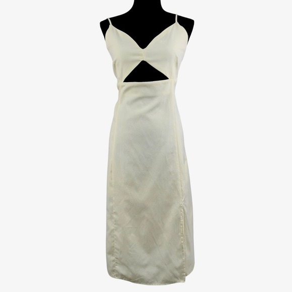 Melrose And Market Midi Cutout Slip Dress Soft Yellow Elfin Size‎ XL Beach Vaca - Picture 1 of 10